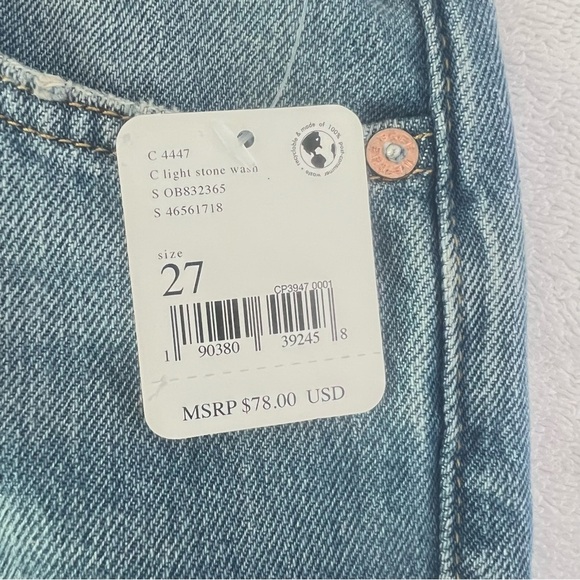 Free People Maggie Mid Rise Straight Jeans Size 27 - Picture 8 of 14